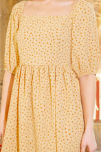 Load image into Gallery viewer, Orange Farm Clothing Spagetti Tie Back Puff Sleeve Woven Dress