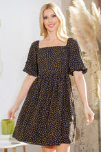 Load image into Gallery viewer, Orange Farm Clothing Spagetti Tie Back Puff Sleeve Woven Dress