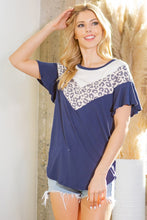 Load image into Gallery viewer, Orange Farm Clothing Multi Fabric Contrast Ruffle Slv Top