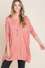 Load image into Gallery viewer, BOMBOM Round Neck Long Sleeve Oversized Top