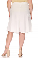 Load image into Gallery viewer, Moa Collection Plus size, solid, A-line, knee length skirt