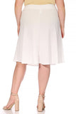 Moa Collection Plus size, solid, A-line, knee length skirt