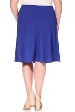 Load image into Gallery viewer, Moa Collection Plus size, solid, A-line, knee length skirt