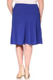 Moa Collection Plus size, solid, A-line, knee length skirt