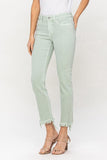 VERVET by Flying Monkey Mid Rise Crop Straight Jeans