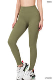 ZENANA RIBBED SEAMLESS HIGH WAISTED FULL LENGTH LEGGINGS