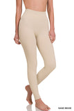 ZENANA RIBBED SEAMLESS HIGH WAISTED FULL LENGTH LEGGINGS