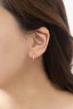 Lovoda Thin Stone Hoop Earrings