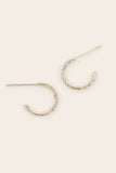 Lovoda Thin Stone Hoop Earrings