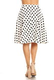 Moa Collection Polka dot print, knee length skirt