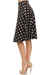 Moa Collection Polka dot print, knee length skirt