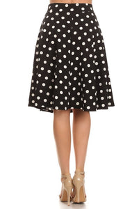 Moa Collection Polka dot print, knee length skirt