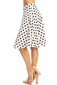 Moa Collection Polka dot print, knee length skirt