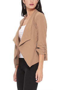 Moa Collection Casual, solid, waist length, blazer jacket