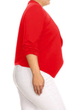 Moa Collection Plus size Solid waist length jacket in a loose fit