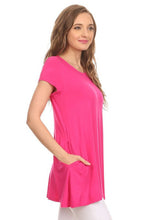 Load image into Gallery viewer, Moa Collection Knit tunic top in a relaxed fit with a round nec