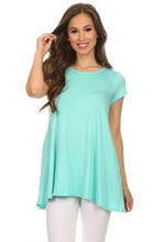 Load image into Gallery viewer, Moa Collection Knit tunic top in a relaxed fit with a round nec