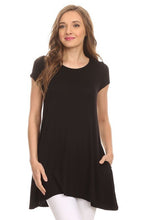 Load image into Gallery viewer, Moa Collection Knit tunic top in a relaxed fit with a round nec