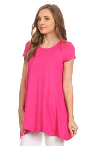 Moa Collection Knit tunic top in a relaxed fit with a round nec