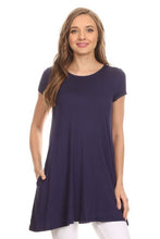 Load image into Gallery viewer, Moa Collection Knit tunic top in a relaxed fit with a round nec