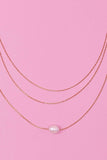 Layered Freshwater Pearl Pendant Necklace