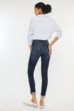 Kan Can USA High Rise Button Down Cuffed Ankle Skinny Jeans