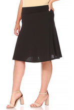 Load image into Gallery viewer, Moa Collection Plus size, solid, A-line pull on skirt