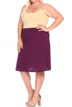 Load image into Gallery viewer, Moa Collection Plus size, solid, A-line pull on skirt