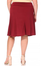 Load image into Gallery viewer, Moa Collection Plus size, solid, A-line pull on skirt