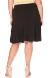 Moa Collection Plus size, solid, A-line pull on skirt