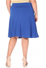 Load image into Gallery viewer, Moa Collection Plus size, solid, A-line pull on skirt