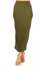 Load image into Gallery viewer, Moa Collection Solid Midi Pencil Skirt