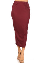 Load image into Gallery viewer, Moa Collection Solid Midi Pencil Skirt