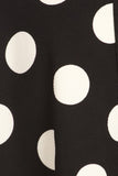 Moa Collection Polka dot printed, high waisted knee length skirt plus