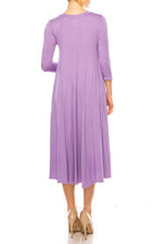 Load image into Gallery viewer, Moa Collection Solid jersey knit a-line dress