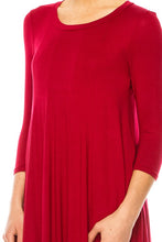 Load image into Gallery viewer, Moa Collection Solid jersey knit a-line dress