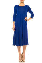 Load image into Gallery viewer, Moa Collection Solid jersey knit a-line dress