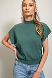 eesome Mock Neck Short Sleeve Top