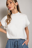 eesome Mock Neck Short Sleeve Top