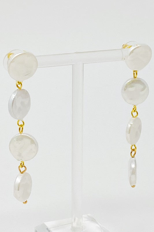 In Napoli Shell Pearl Drop Earrings