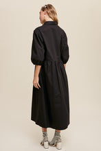 Load image into Gallery viewer, Listicle Button Front Puff Sleeve Babydoll Maxi Dress