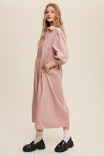 Load image into Gallery viewer, Listicle Button Front Puff Sleeve Babydoll Maxi Dress