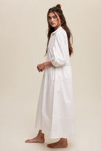 Load image into Gallery viewer, Listicle Button Front Puff Sleeve Babydoll Maxi Dress