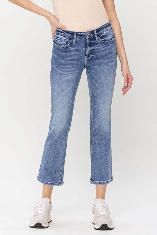 VERVET by Flying Monkey Mid Rise Kick Flare Jeans