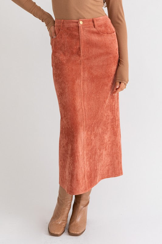 LE LIS CORD MAXI SKIRT