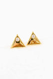 Lovoda Mini Triangle Stone Stud Earrings