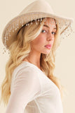 Blue B Curved Rhinestone Fringe Cowboy Hat