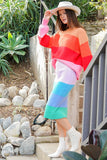 TIMING High-Waisted Midi Sweater Multicolor Skirt