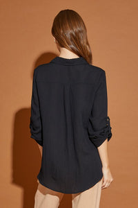 Mustard Seed V Neck Button Down Henley Shirt