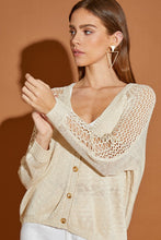 Load image into Gallery viewer, Mustard Seed HOLLOW DETAIL CARDIGAN SWEATER